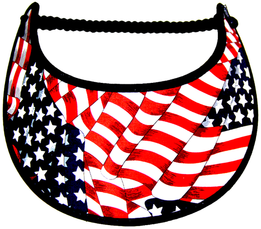 Foam sun visor with Old Glory
