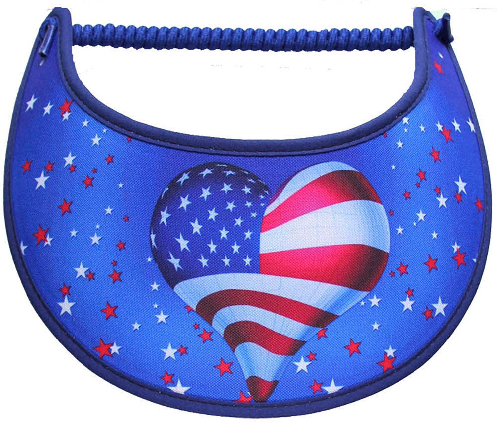 Foam sun visor with flag balloon and stars