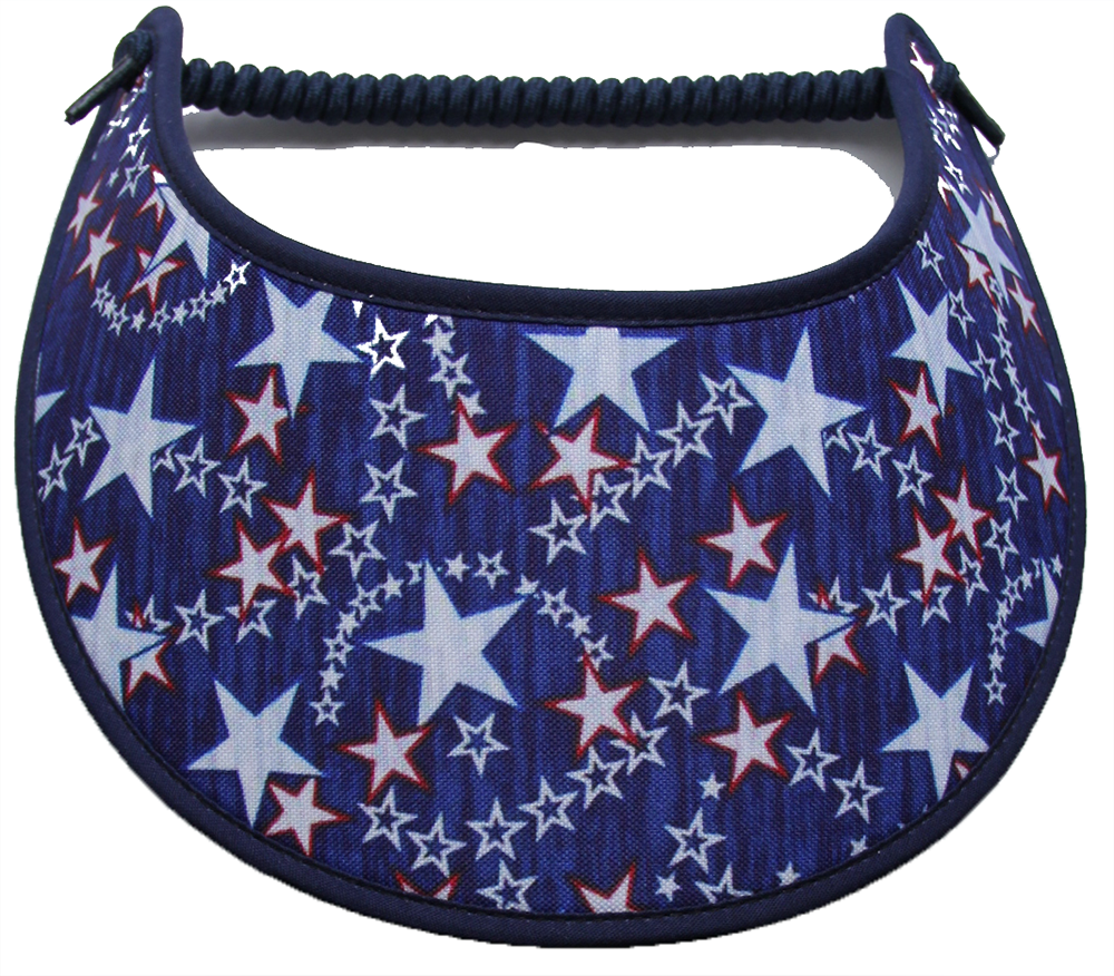 Foam sun visor with stars on blue