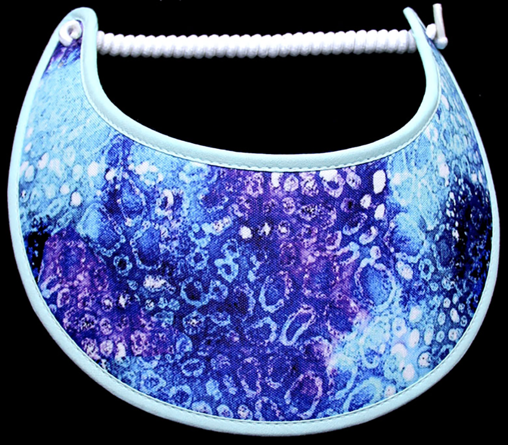 Foam sun visor shades of blue and purple