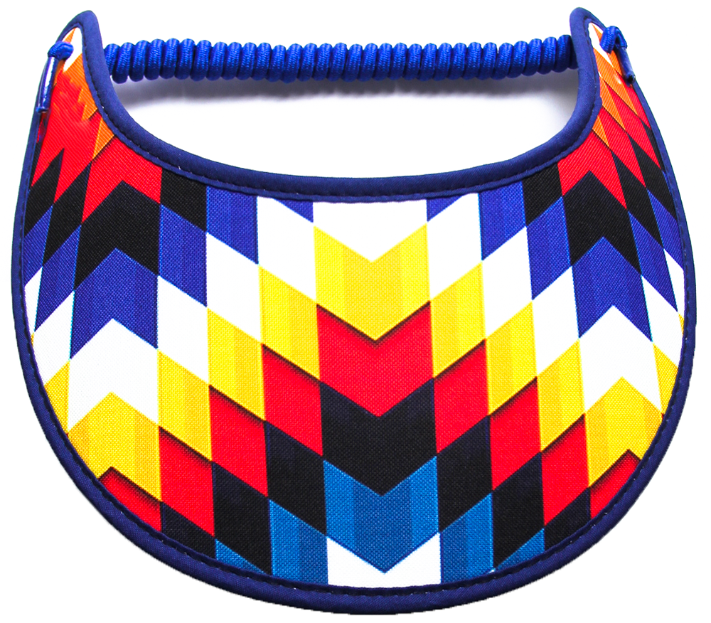 Foam sun visor with abstract design