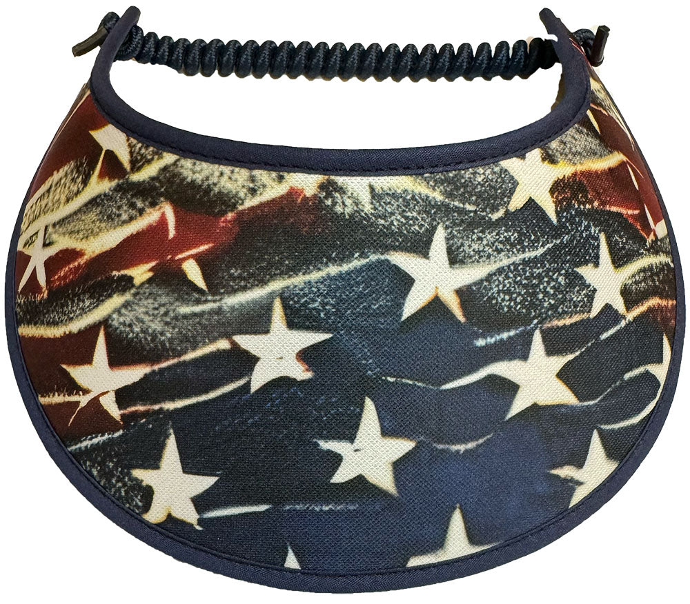 4th of July Sun Visor with Distressed Stars