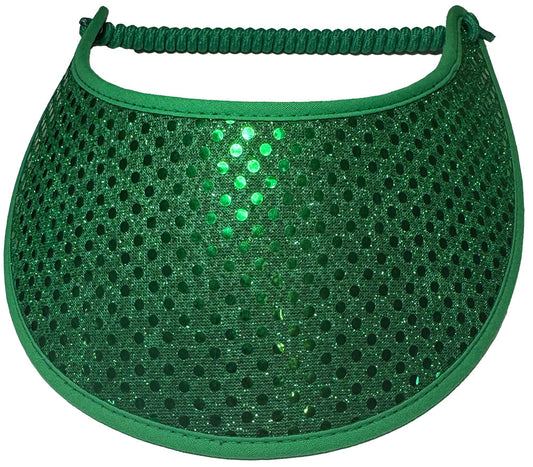 Confetti Glitz Sun Visor in Kelly Green