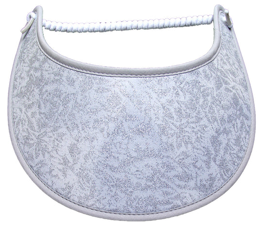 J407 Gray Sun Visor with Silver Overlay