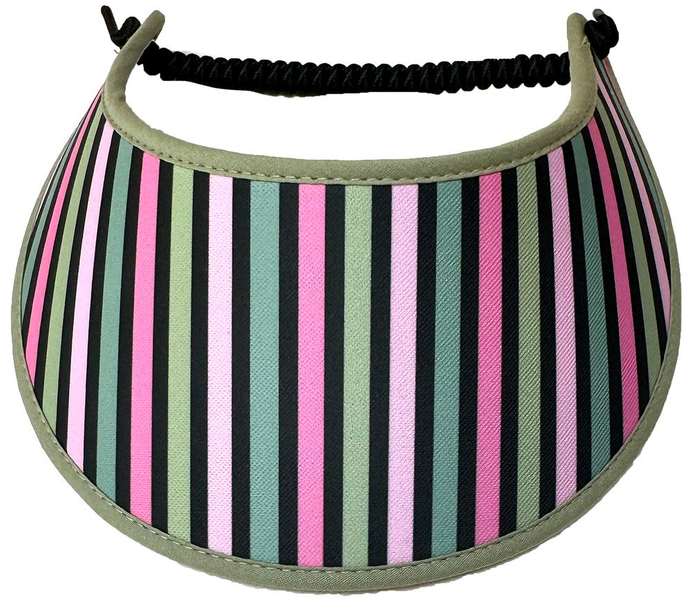 M101 Multicolored Stripes on Sun Visor with Sage Green Trim