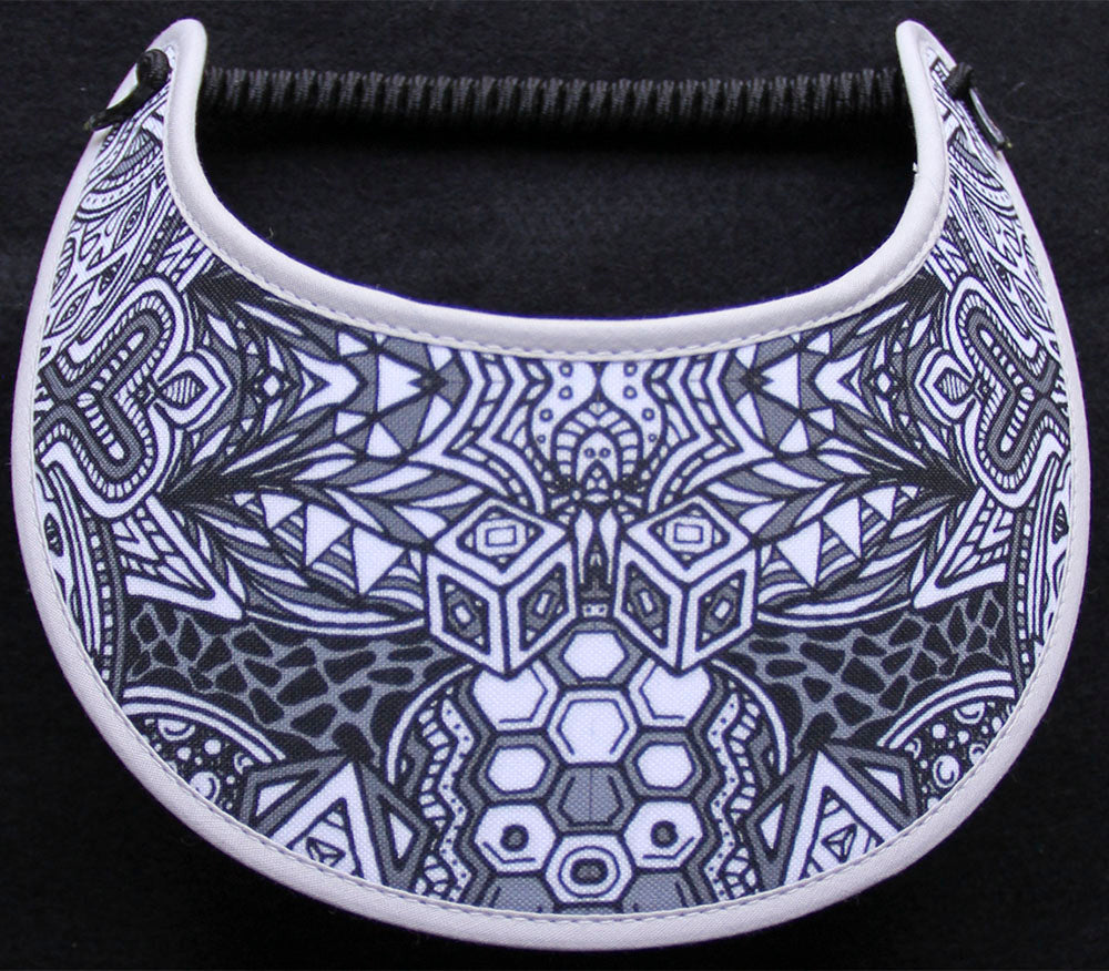 Foam sun visor with zentangle design