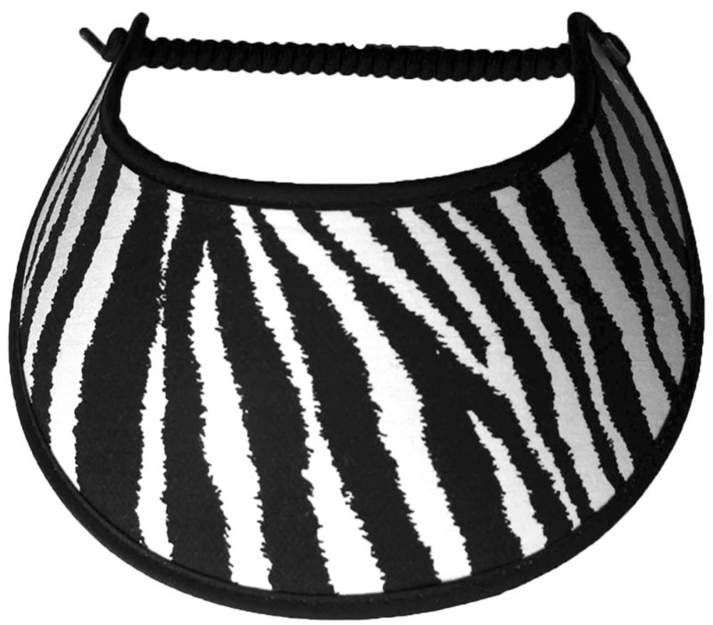 Foam sun visor with zebra design