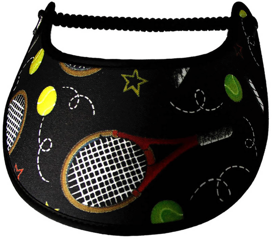 Foam sun visor with a tennis ball and net. Perfect for any outdoor activity under the sun!
