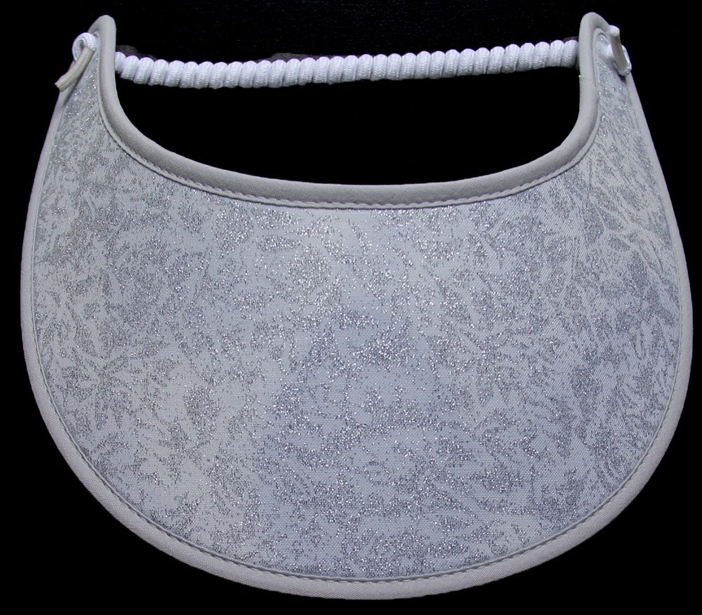 Foam sun visor with silver overlay
