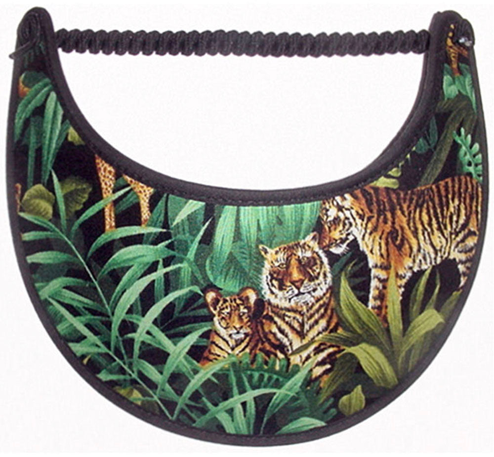 Foam sun visor with tigers in jungle