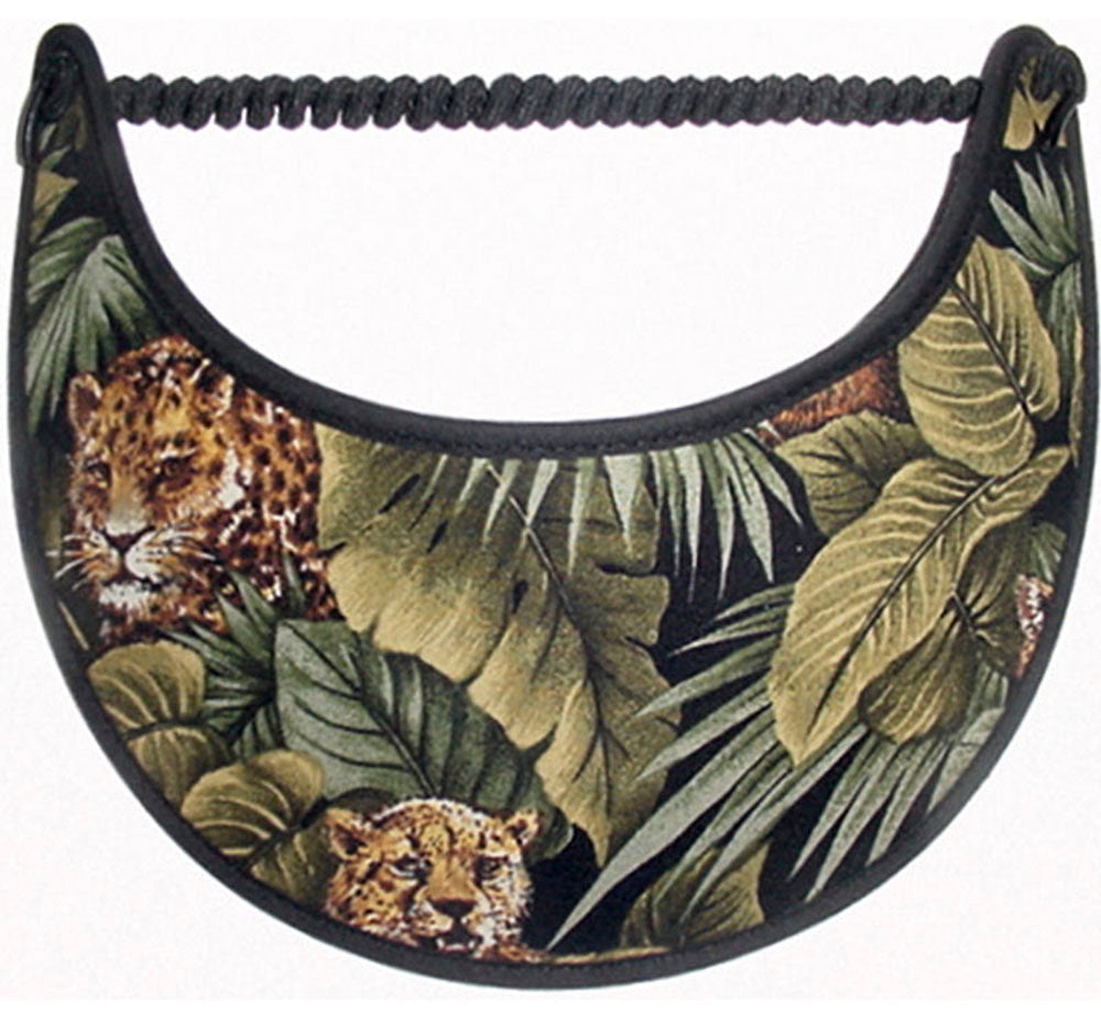 K530 Sun Visor with Animals in the Jungle with Brown Trim