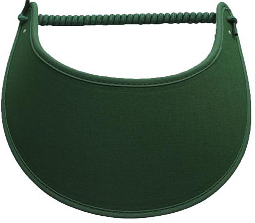 Solid hunter green foam sun visor