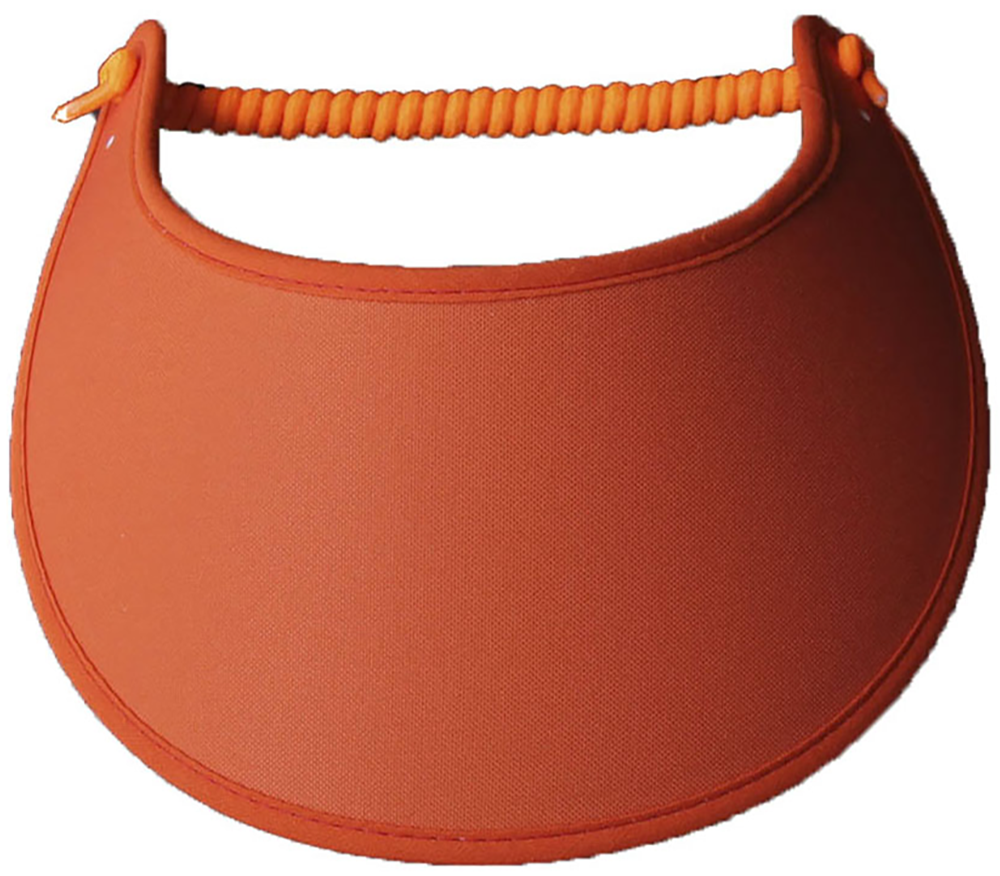 Solid orange foam sun visor