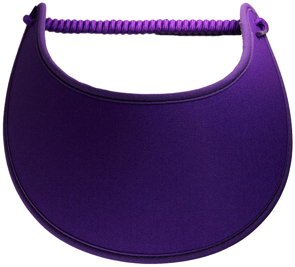 Solid purple foam sun visor.