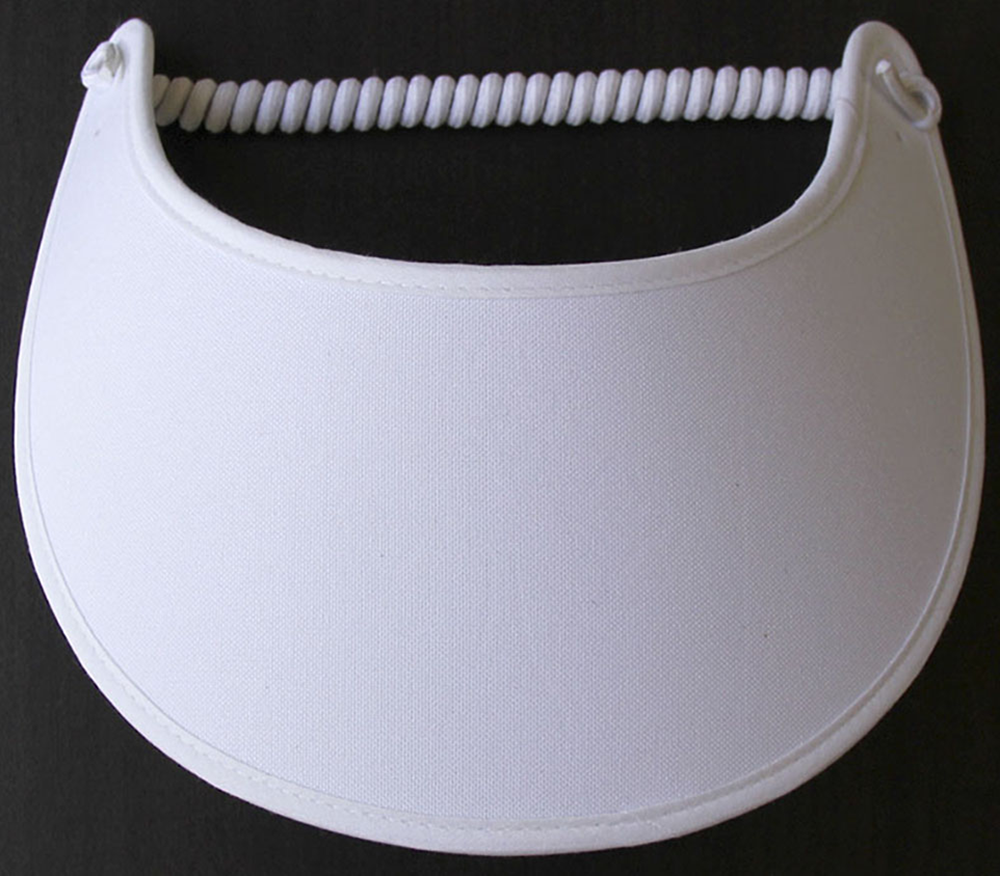 Solid white foam sun visor