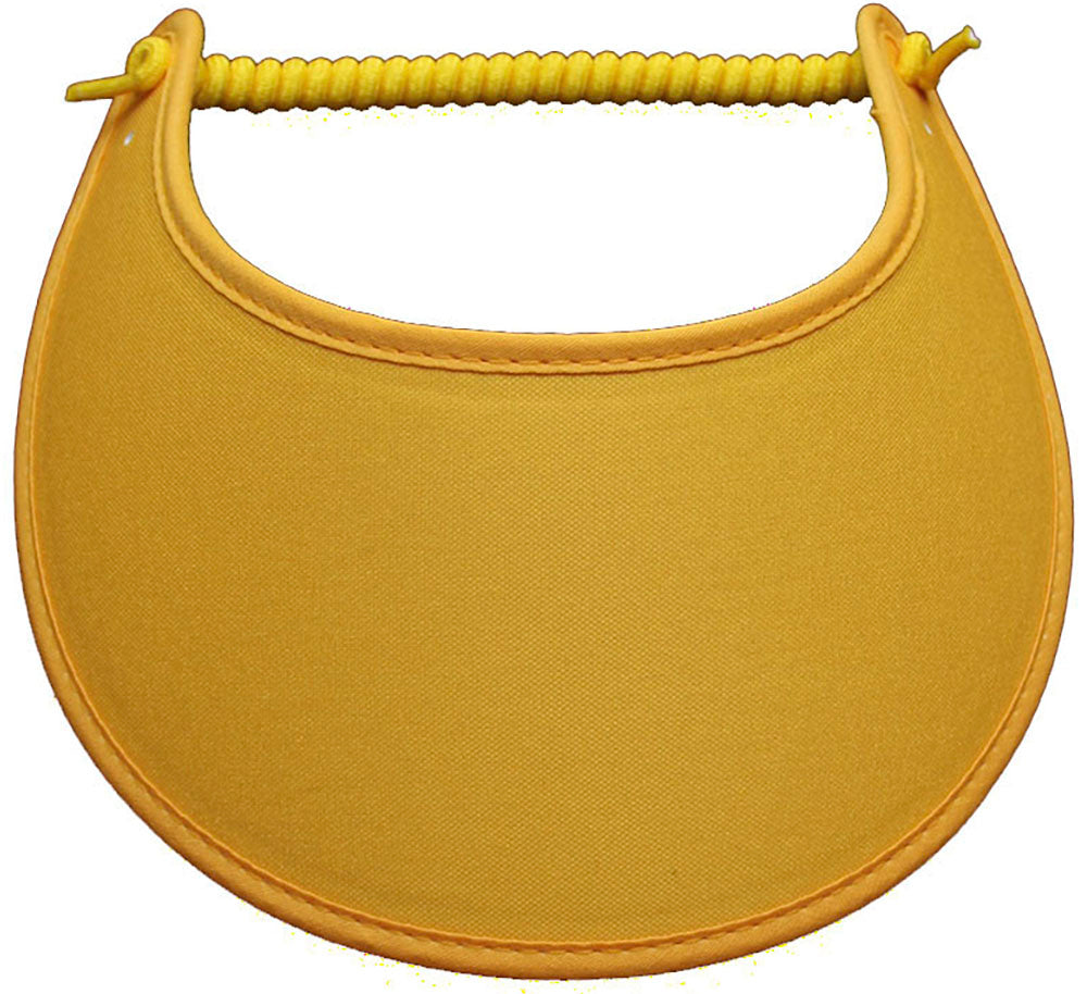 Solid gold colored foam sun visor.