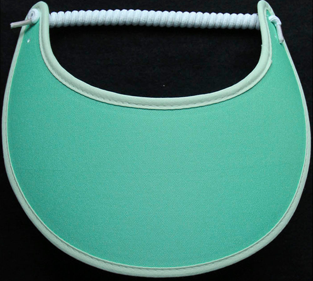 Solid aquamarine foam sun visor.