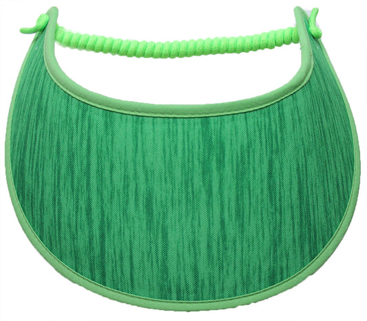 Sun Visor with shades of green trimmed in Lime Green