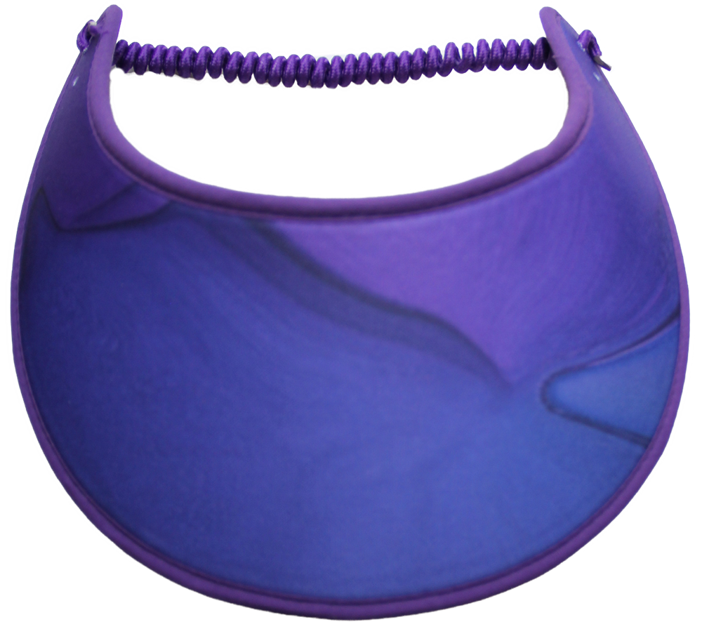 SUN VISOR IN SHADES OF PURPLE AND BLUE
