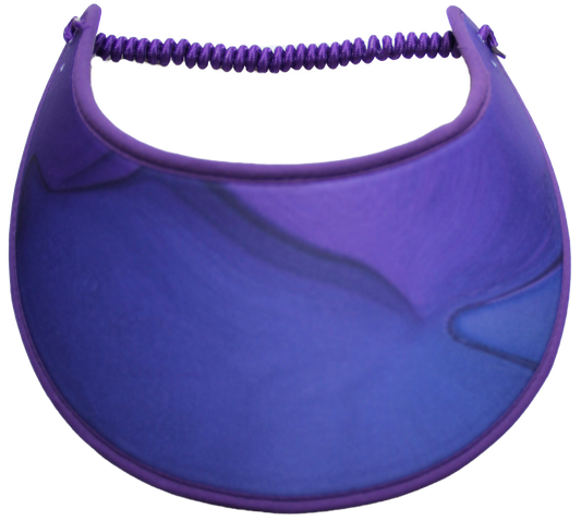 SUN VISOR IN SHADES OF PURPLE AND BLUE