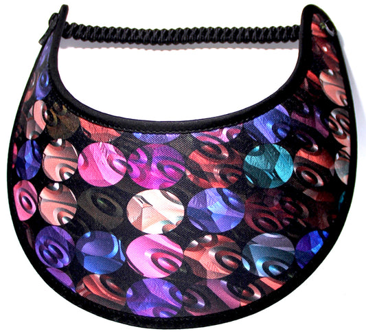 M155 Sun Visor with Colorful Beveled Circles