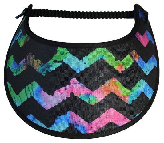 M395 Chevron in Multicolors on Black Sun Visor