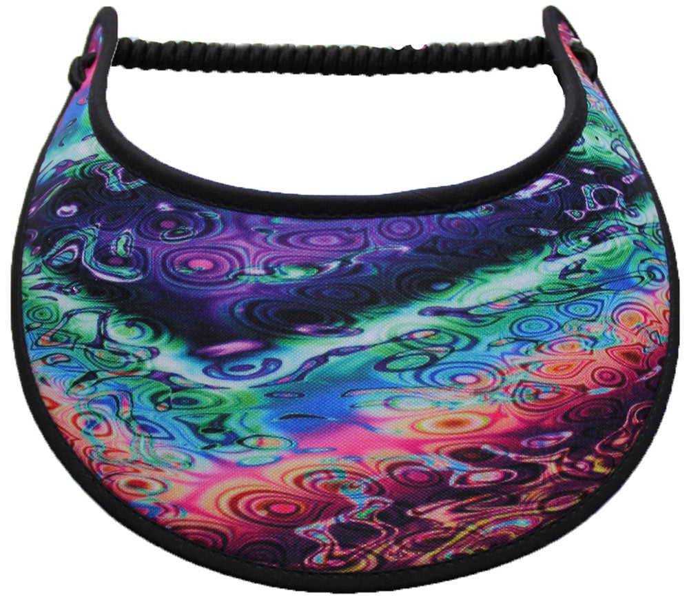 Foam sun visor with water drops on various colors