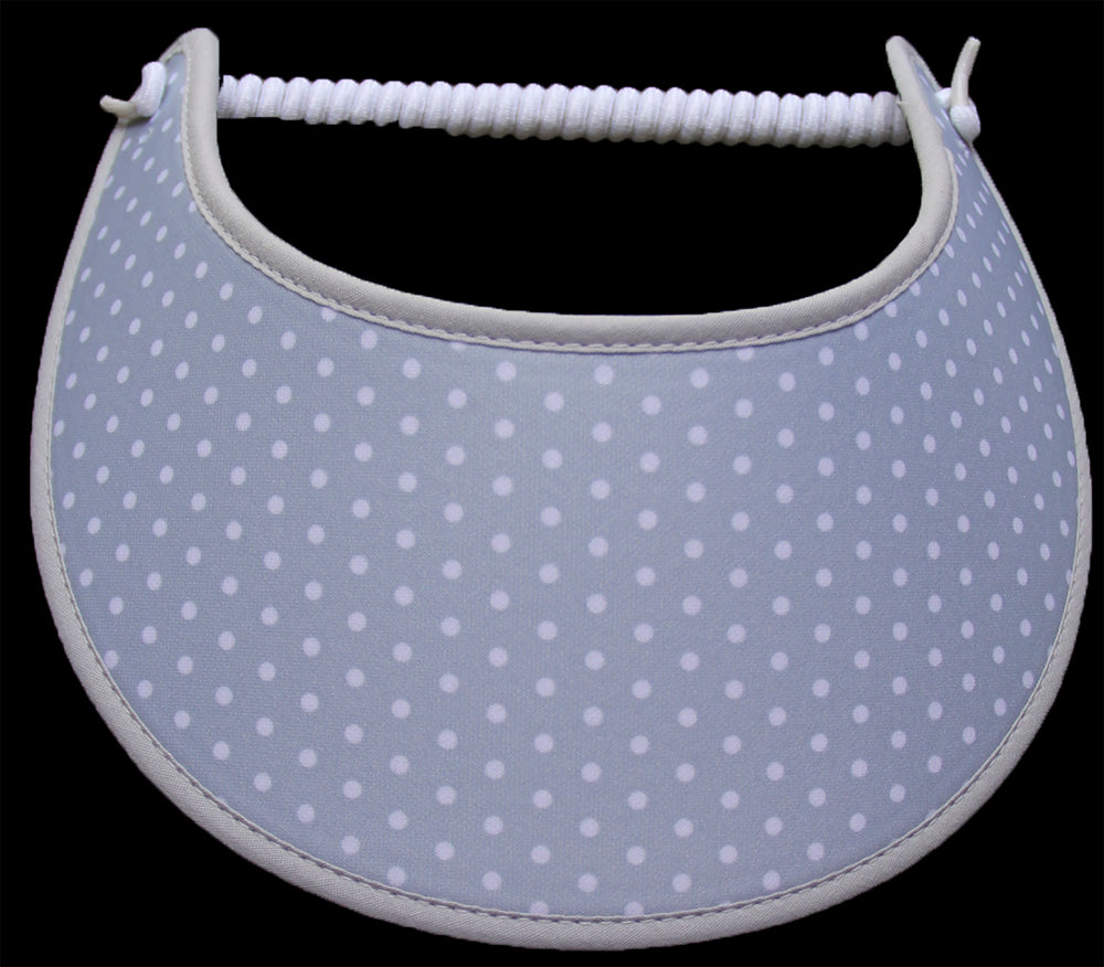 Foam sun visor with small white dots on gray