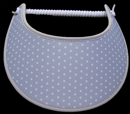 Foam sun visor with small white dots on gray