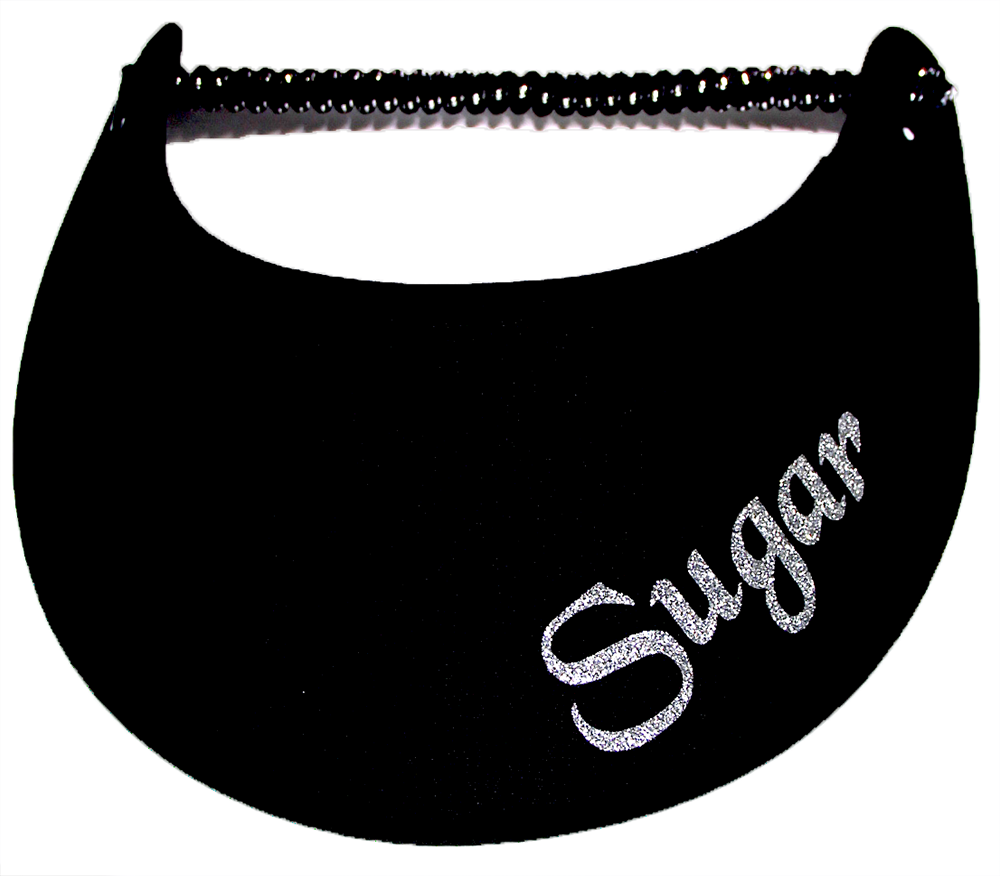 Foam sun visor with with Grandma nickname Sugar in silver bling