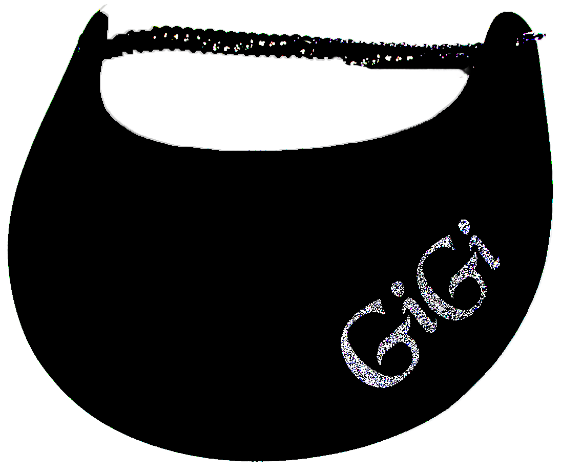 Foam sun visor with with Grandma nickname GIGI in silver bling