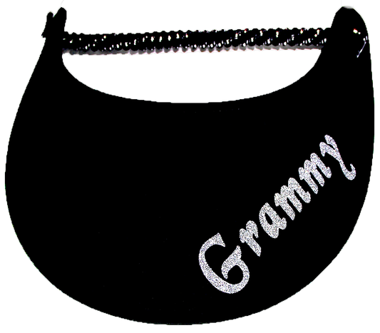 Foam sun visor with Grandma nickname Grammy in silver