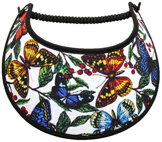Foam sun visor with butterflies in assorted size and colors