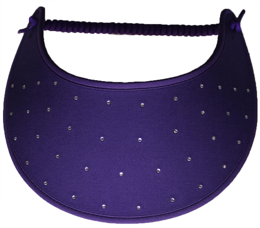 Foam Sun Visor with rhinestones on purple