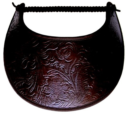 FOAM SUN VISOR with a faux leather western design