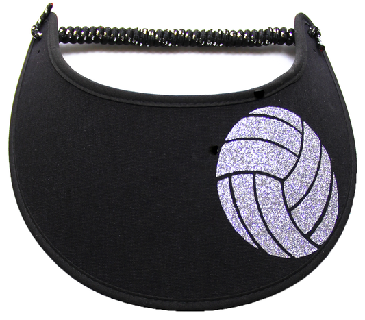 Foam sun visor with silver volley ball